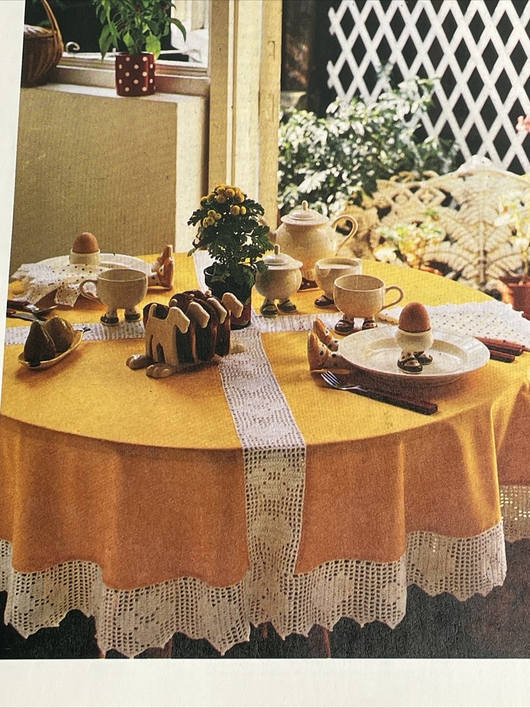 Marshall Cavendish Tablecloth With Lace Trim Crochet Pattern