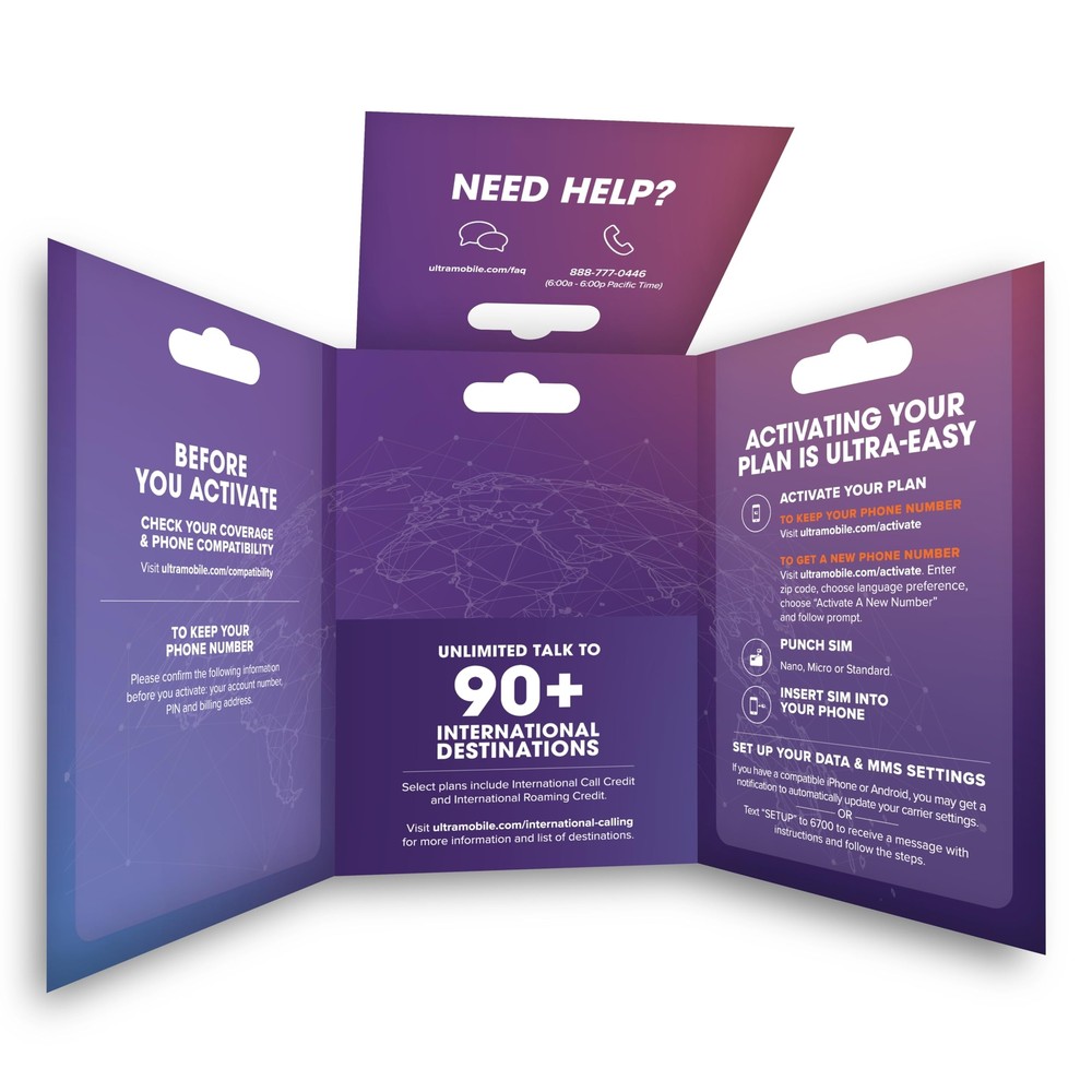 $49/mo. Prepaid Plan with Unlimited Talk Text and Data SIM Card Kit