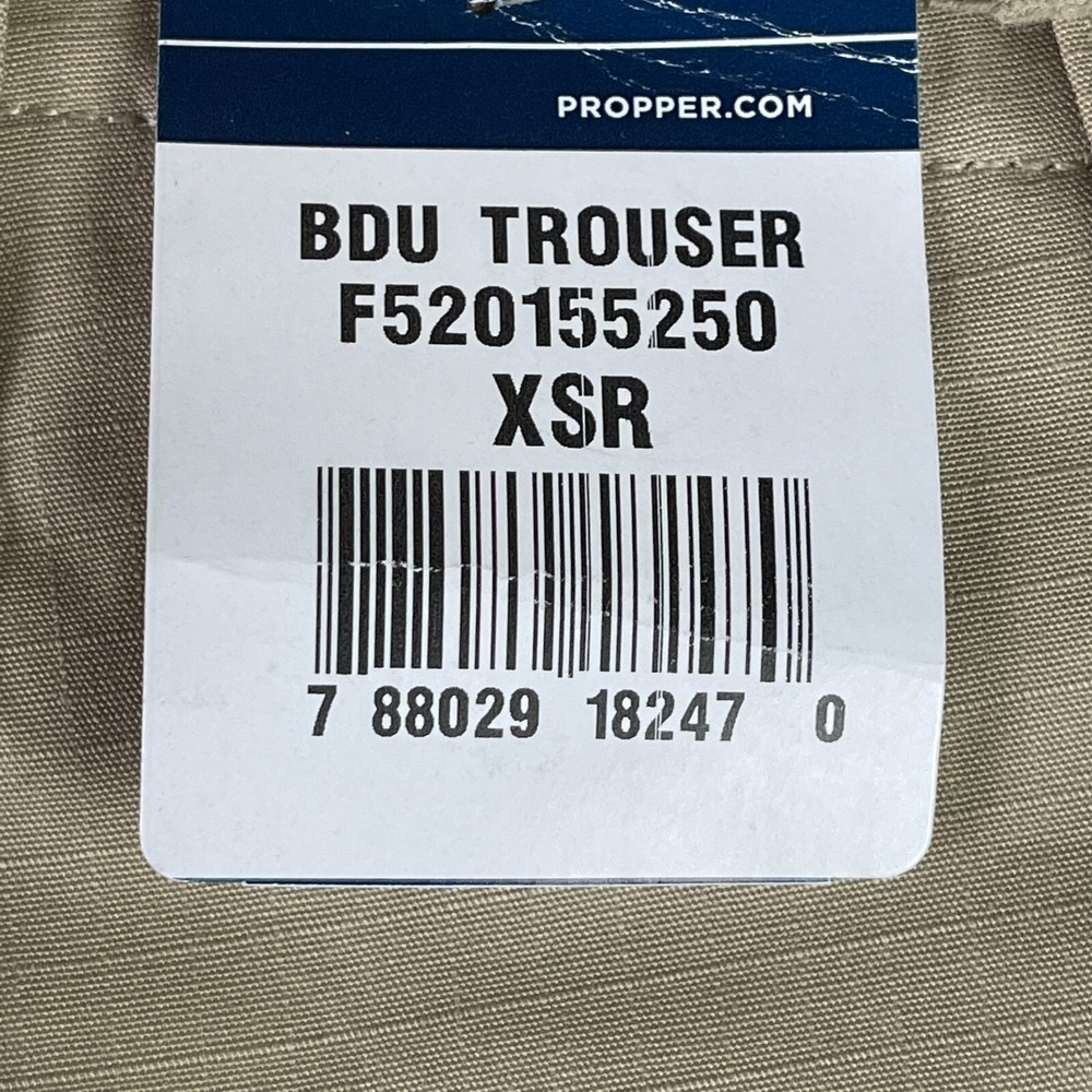 NEW BDU Propper Pants - Tan - X-Small Regular