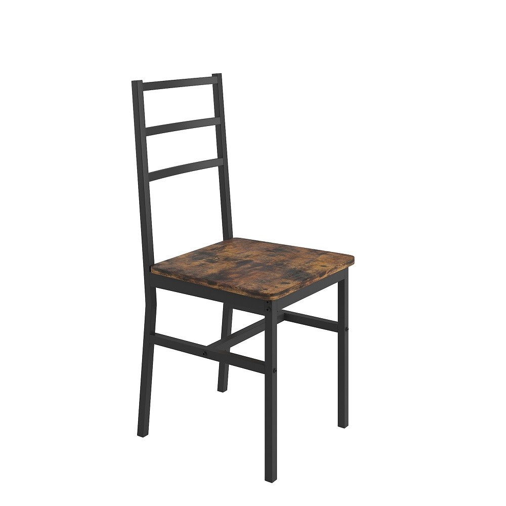 5-piece set table and chair with backrest, industrial style, solid structure
