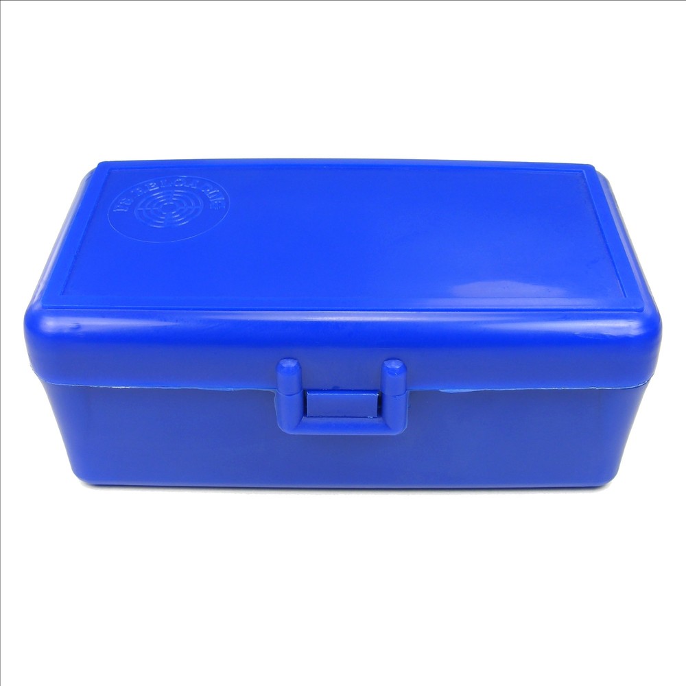 FSR Plastic Ammo Box Medium Pistol 50 Rd Solid Blue FS-21312