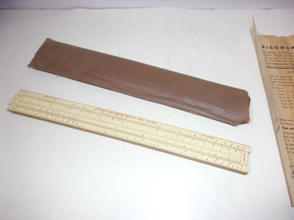 Vintage Lawrence Engineering Service Slide Rule