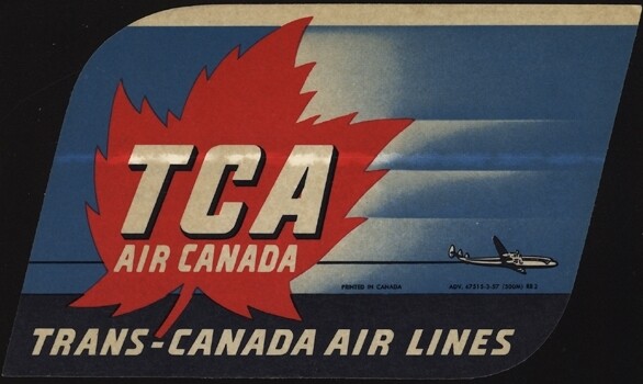 CANADA, 1950. Trans-Canada Air Lines Label
