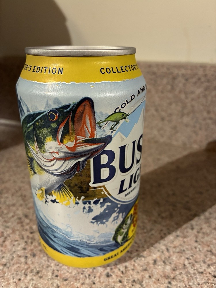 One Busch Light 2026 Bass Pro Shops Beer Fish Can BOTTOM EMPTY HTF