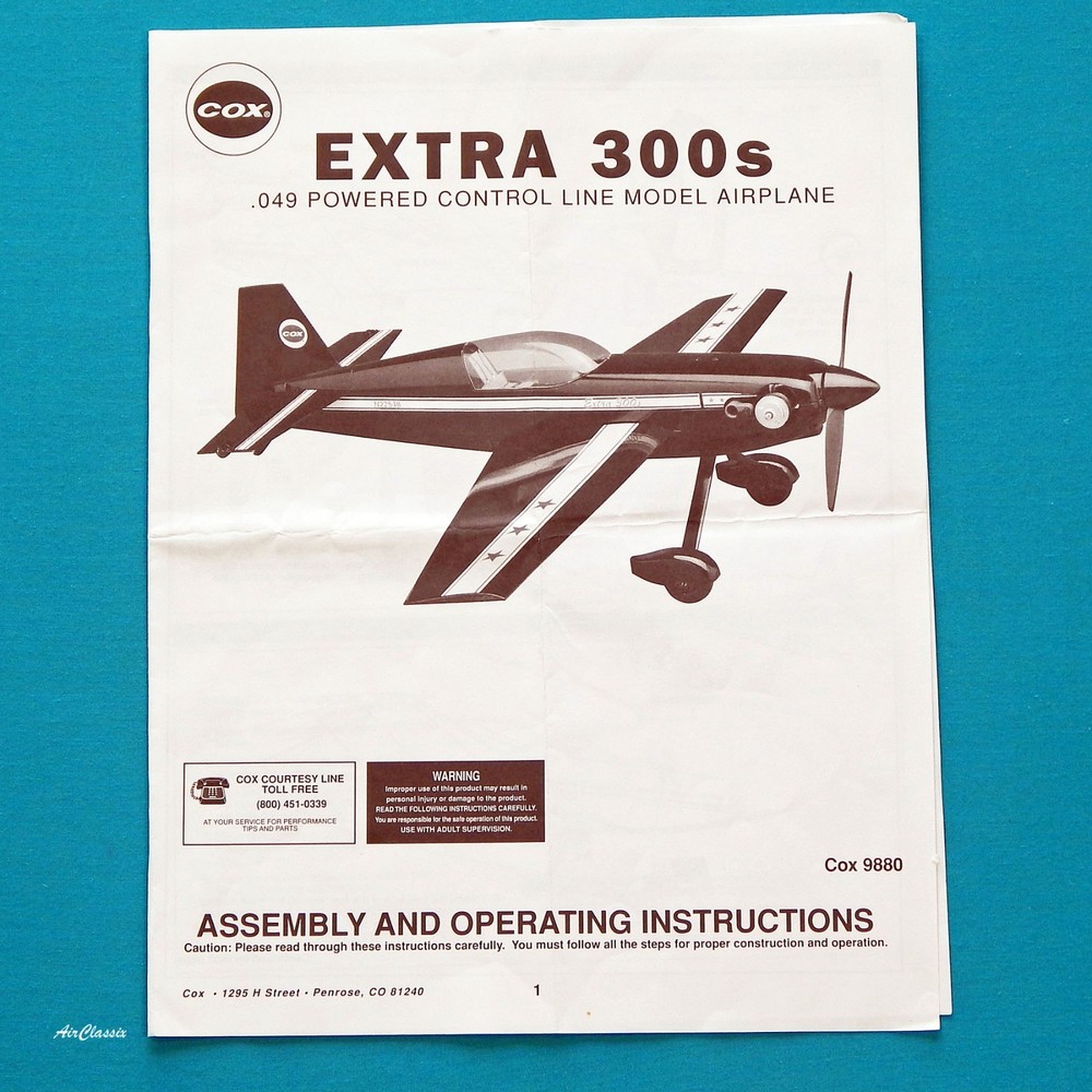 Cox Instructions: Extra 300s
