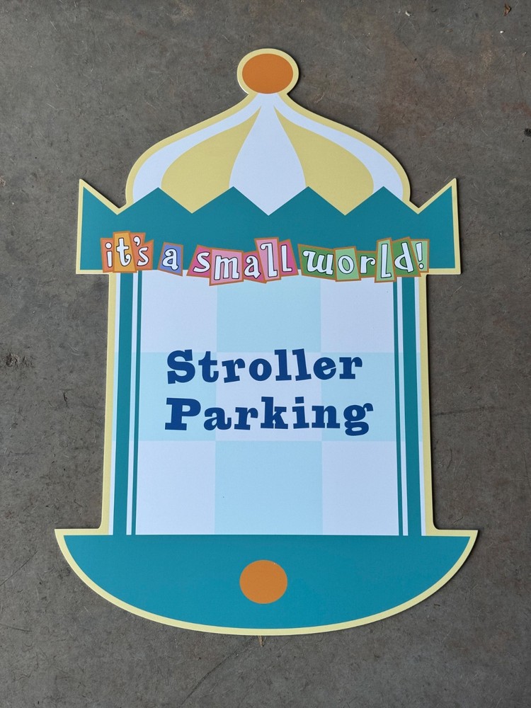 Disney It's a Small World Stroller Parking Sign Prop
