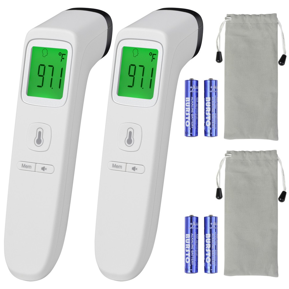 2 Pack No Contact Digital Infrared Thermometer Temperature Gun Memory Function