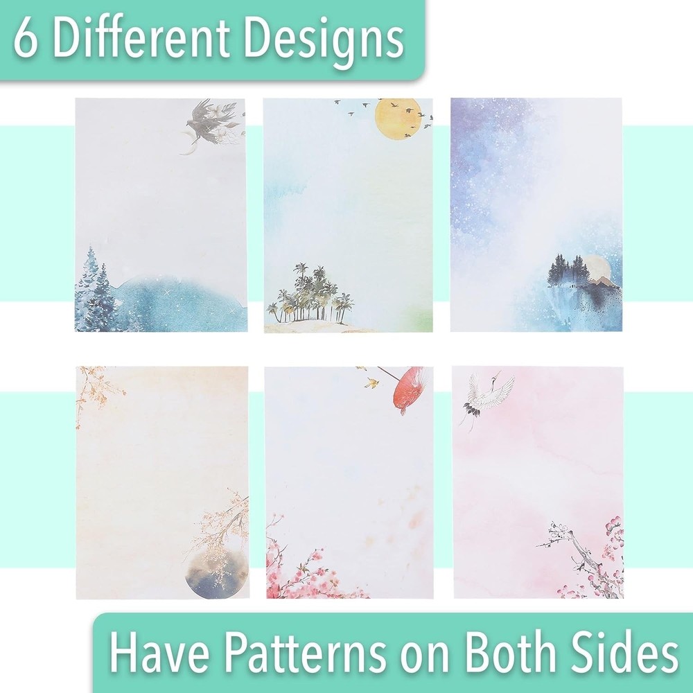 Personalized Touch: 30 Writing Papers & 18 Envelopes in Elegant Patterns