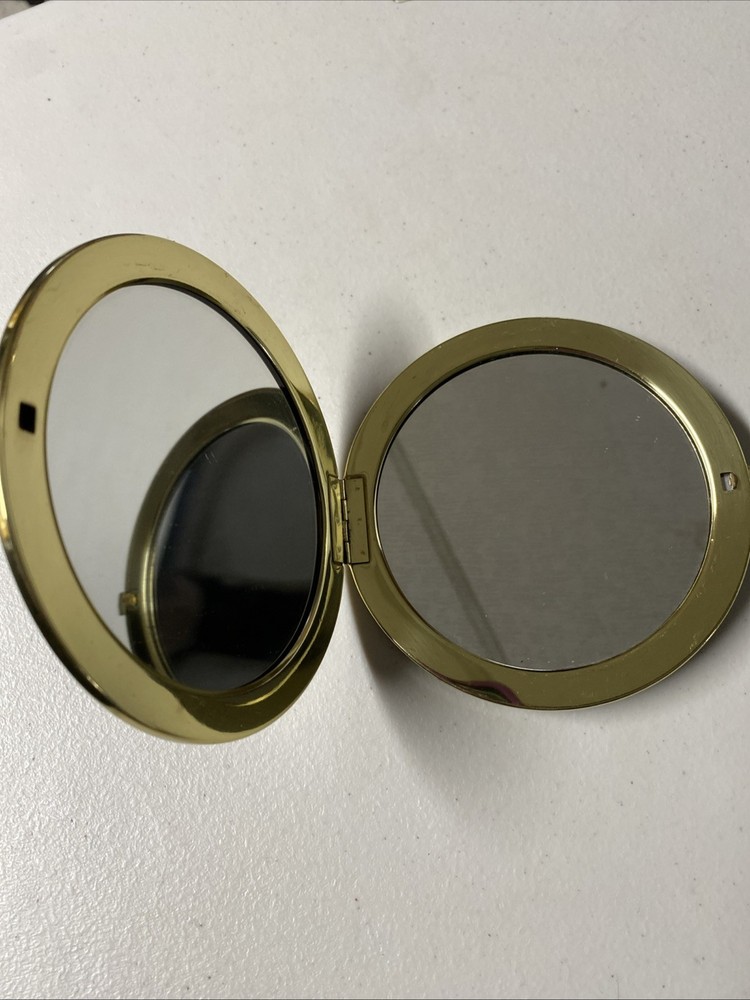 Vintage compact double mirror • Victorian style artwork