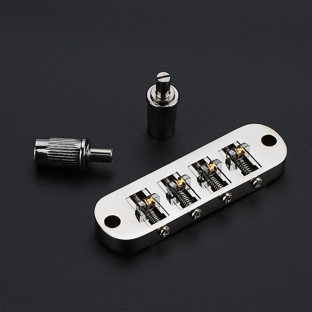 Roller Saddle Bridge Replacement Lightweight 4 String Guitar Bridge For Bass