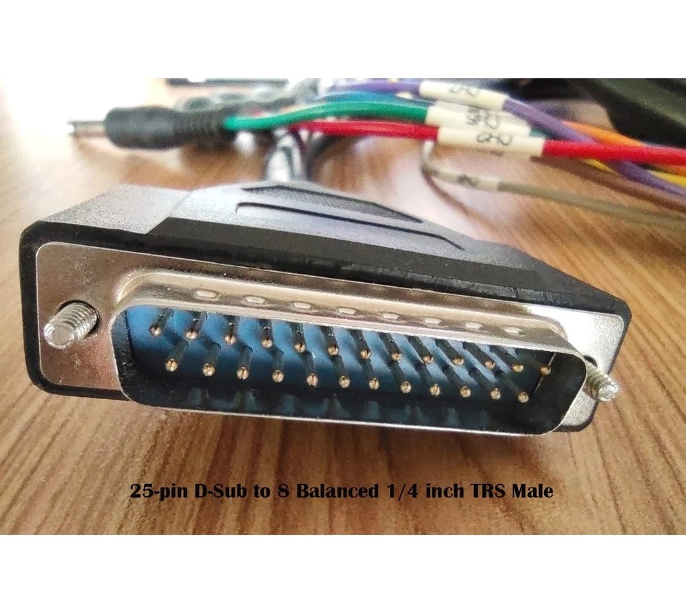Balanced Snake DB25 TRS Interface to 1/4 TRS Analog Recorder Interface Cable 8 C