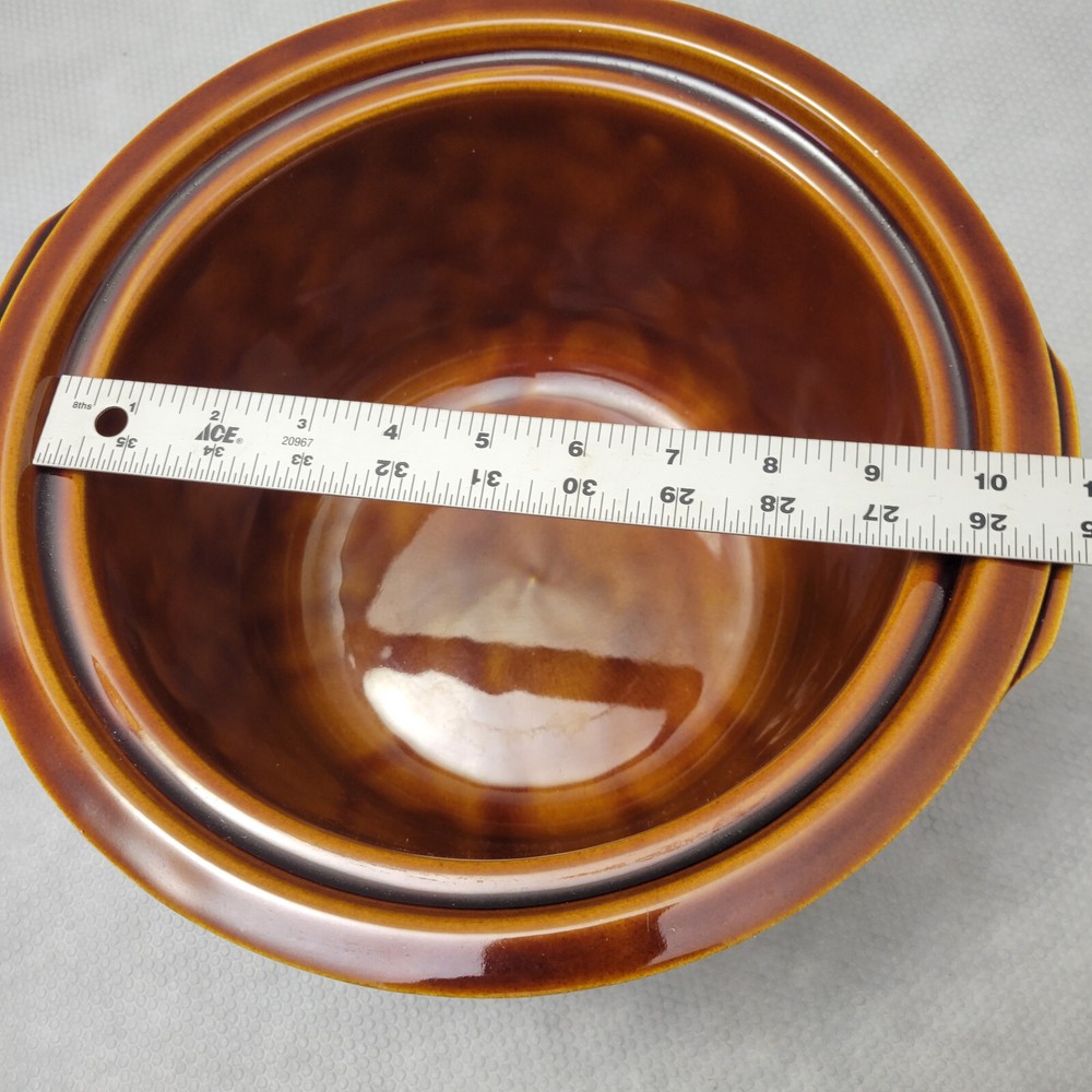 Rival Crock Pot Slow Cooker 6 Quart Stoneware Brown Insert Crock
