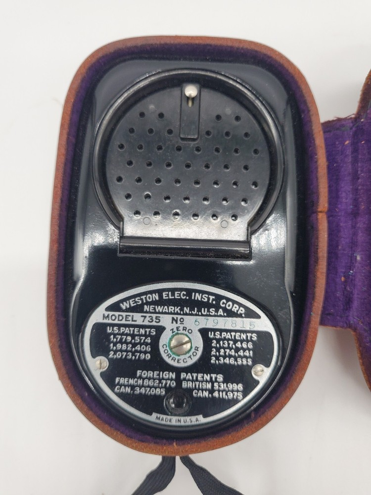 Vintage Weston Master II Camera Universal Exposure Light Meter Leather Case