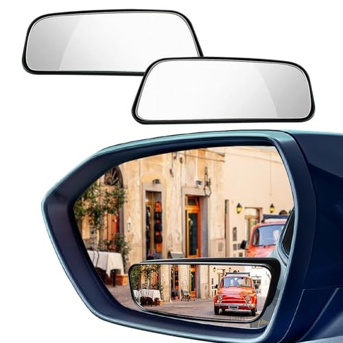 2PCS Blind Spot Mirror, HD Convex Wide Angle Looking Glass, Rectangular Wide