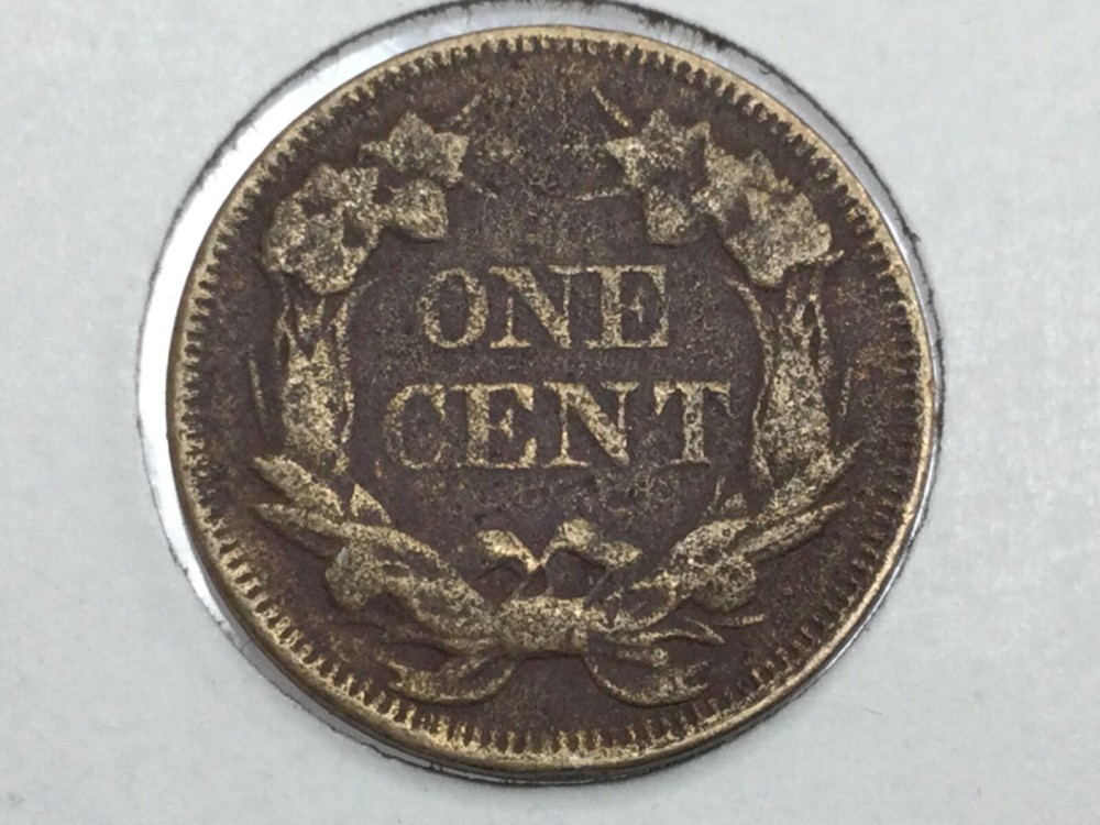 1857 Flying Eagle Cent in very good/fine