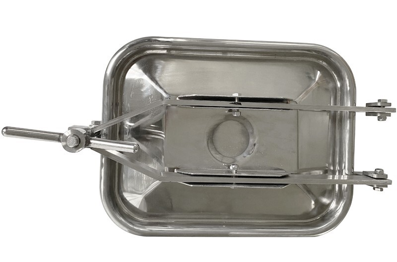 Sanitary Pressure Rectangular Manhole SS304 Manway Cover Tank Drink US Tool