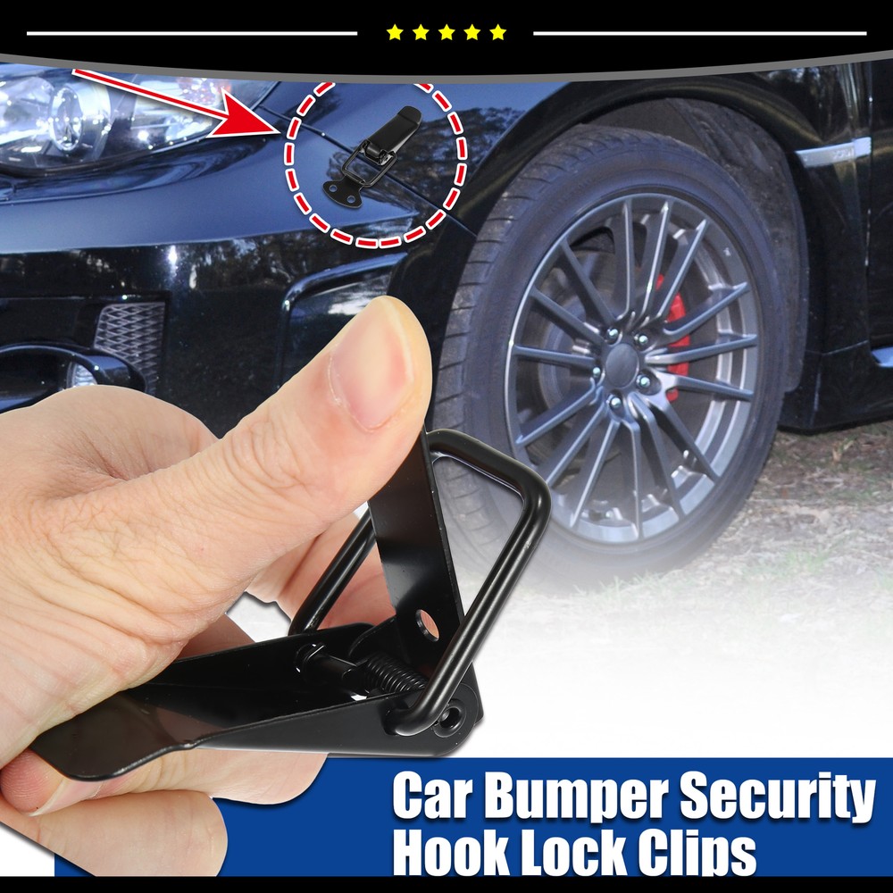 Universal Piece of 2 Car Trunk Bumper Security Hook Lock Clip Quick Release Hook