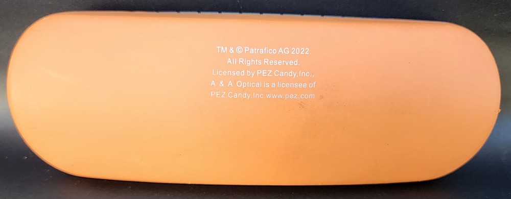 PEZ Candy Child Size Clamshell Blue & Orange Eyeglass Case (EUC)