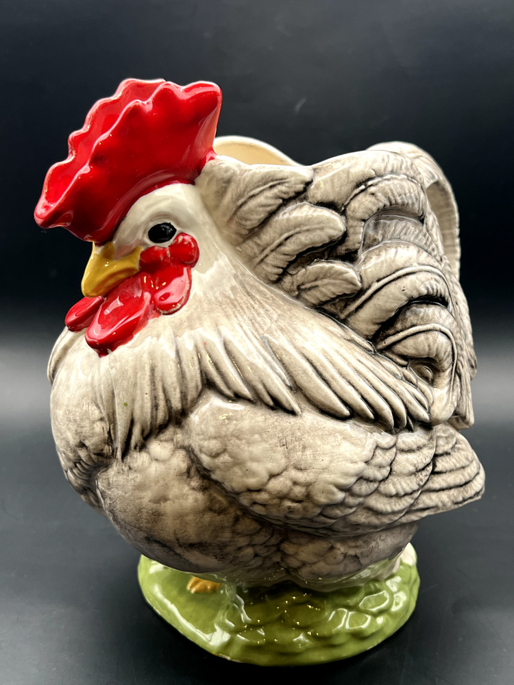 Vintage Ceramic Chicken Rooster Pitcher Unique | Bagok