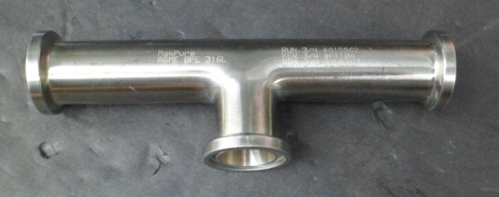 Maxpure ¾ X ¾ X ¾ Tri Clamp Tee 316L