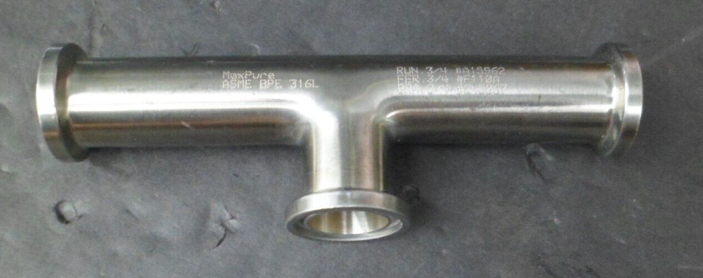 Maxpure ¾ X ¾ X ¾ Tri Clamp Tee 316L