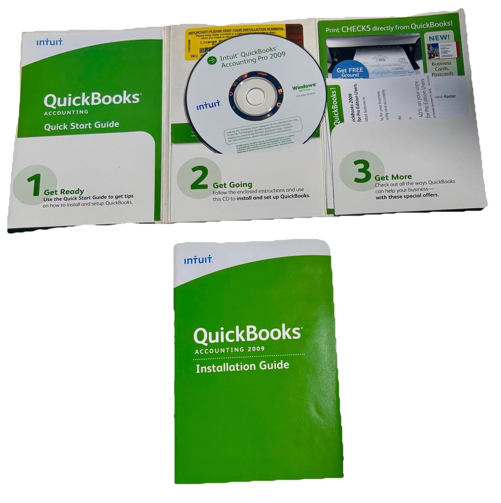 INTUIT QUICKBOOKS PRO 2009 FOR WINDOWS FULL RETAIL US VERSION
