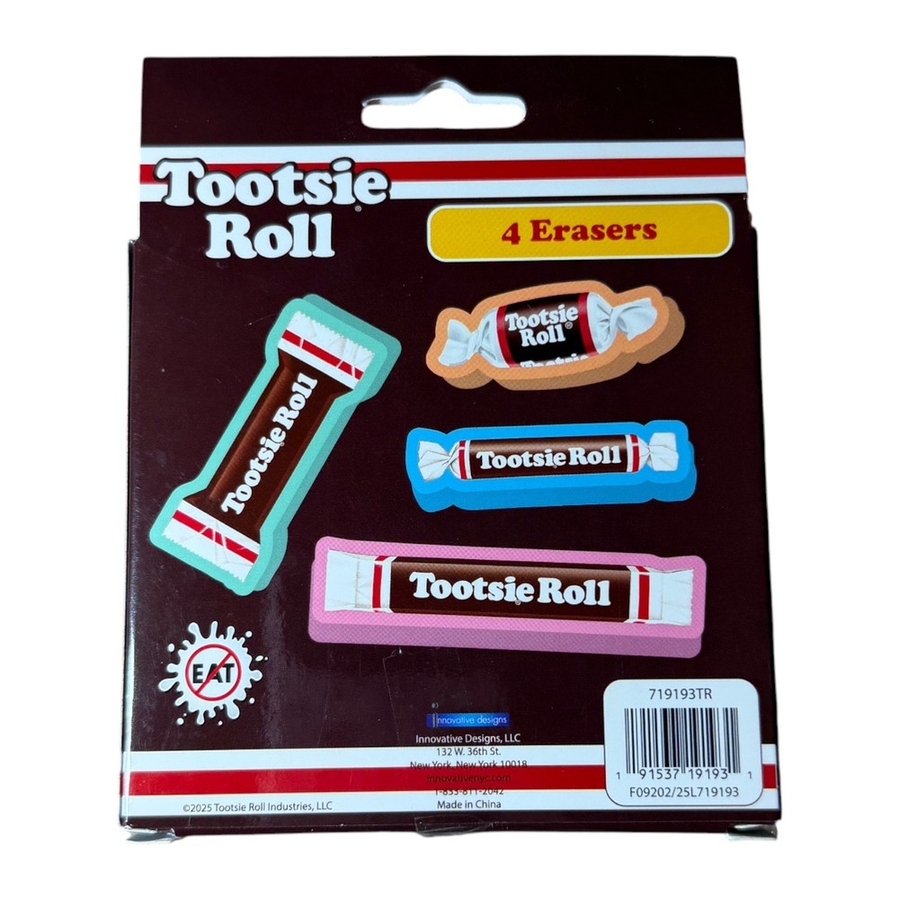 Innovative Designs Tootsie Roll 4 Erasers