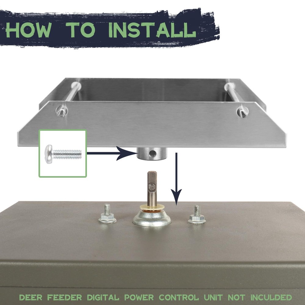 Highwild 12-Volt Spinner Plate for Deer Feeder - 1/4” Silver