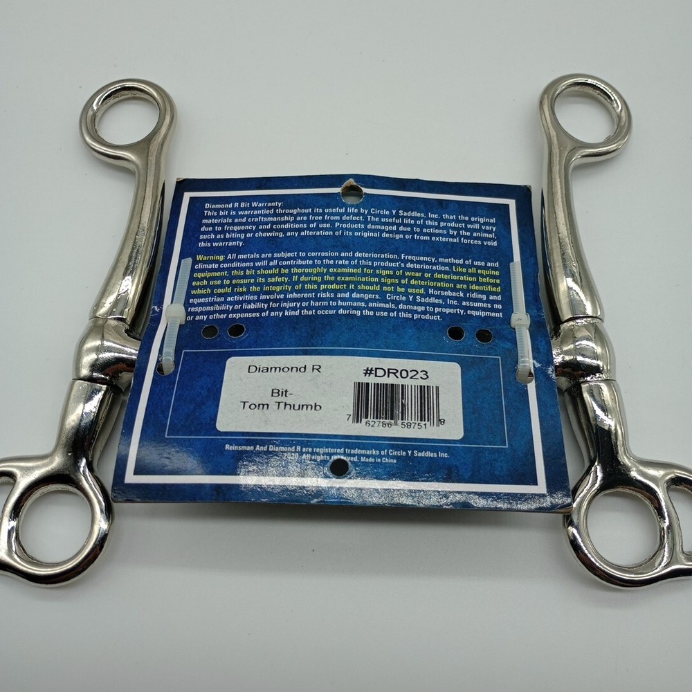 Circle Y Diamond R Nickel Plated Tom Thumb Bit