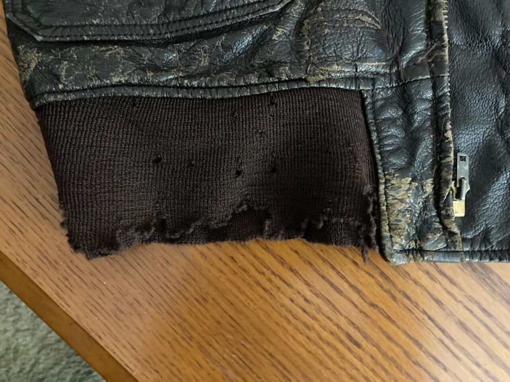 Vietnam Era Leather Flight Jacket. Size 44