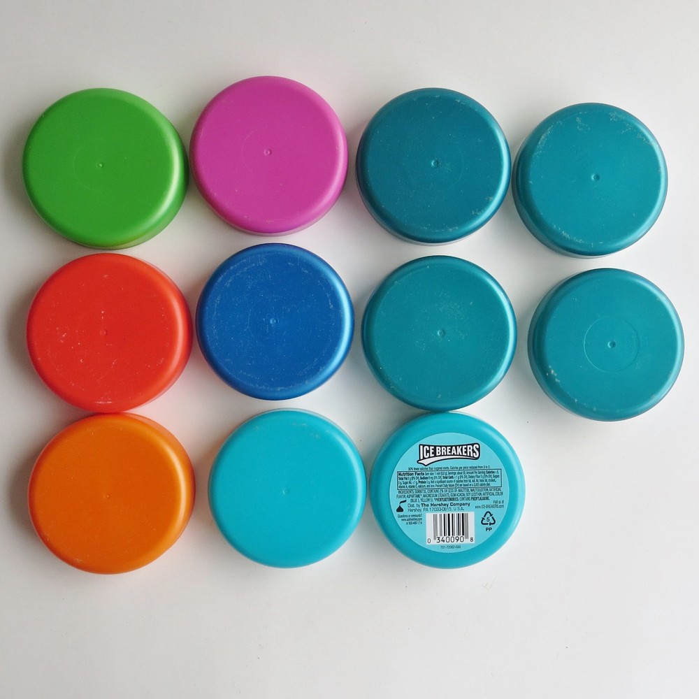 EMPTY Lot 15 ICE BREAKERS MINTS Plastic + ALTOIDS Tin Containers UPCYCLE Crafts