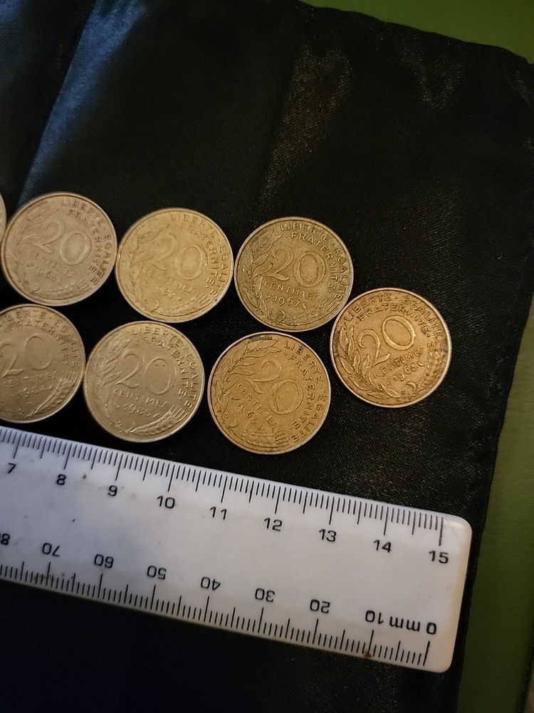 1960s - 80s 20 Centimes Some Corresponding 11 Coins