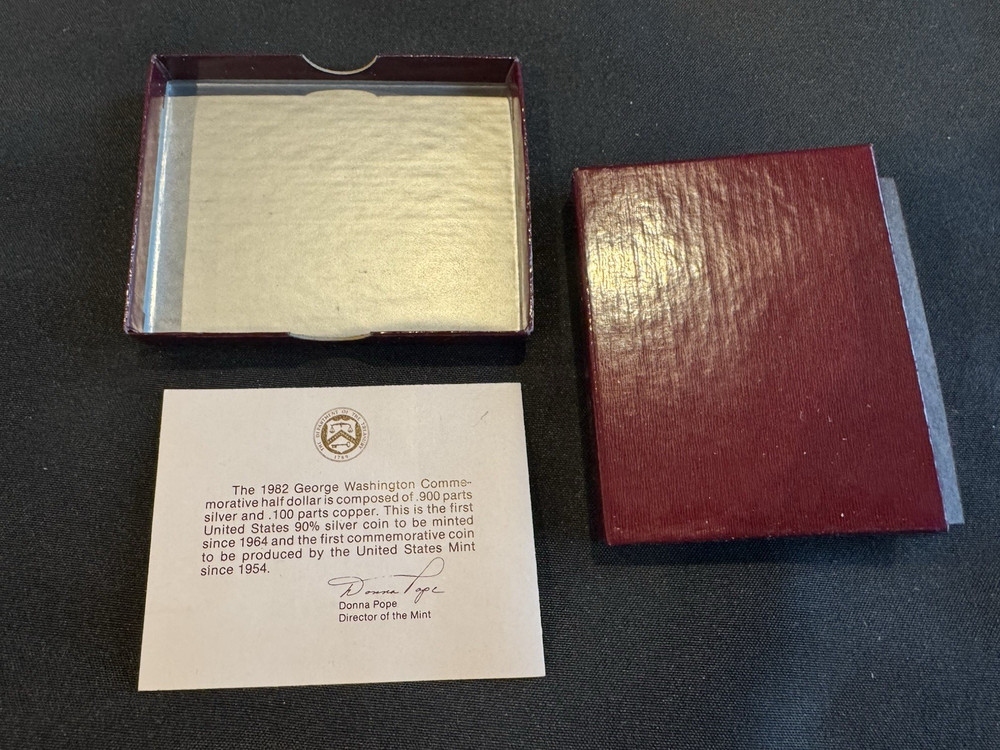 1982 George Washington Commemorative 90% Silver Half Dollar US Mint Proof 3