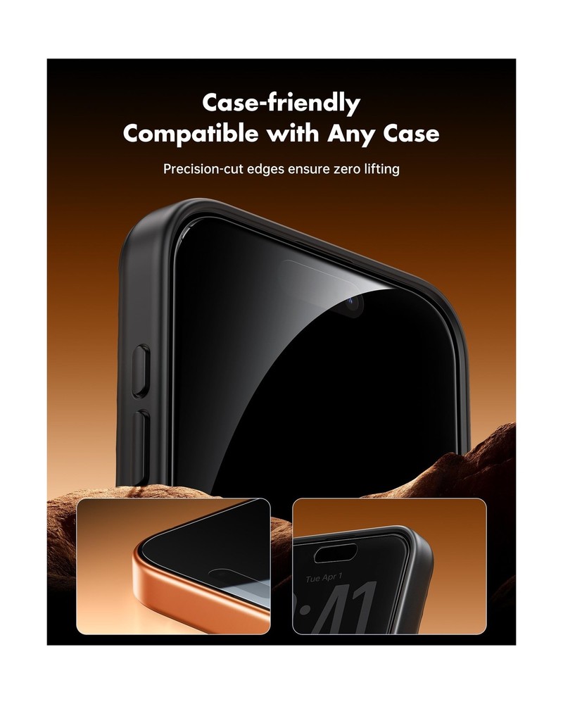 UNBREAKcable Privacy Screen Protector for iPhone 17 Pro Max, Shatterproof Tem...