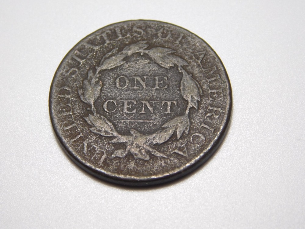 OLD US COPPER COINS 1828 CORONET HEAD LARGE CENT