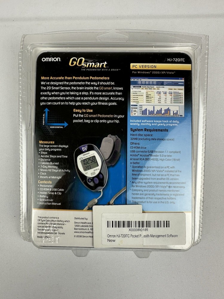 Omron Go Smart Dual-Axis Pocket Pedometer HJ-720ITC