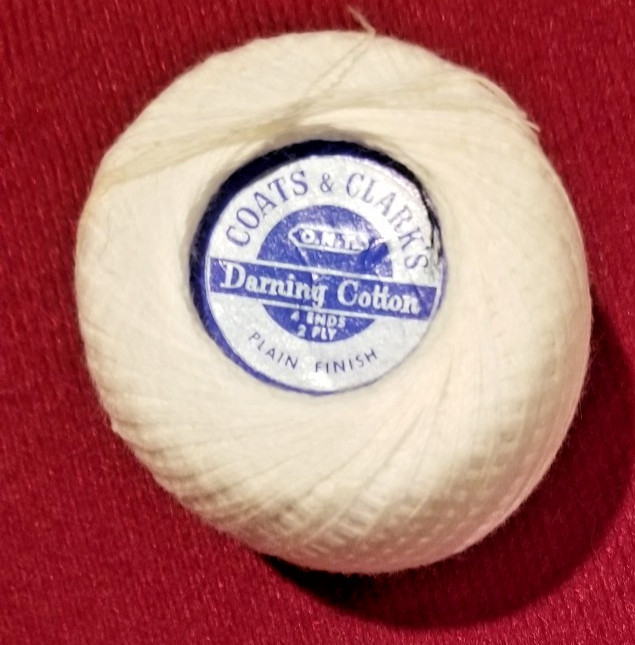 Crochet Thread White J.P. Coats and Unknown