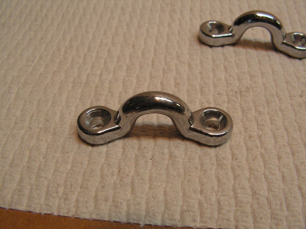 2 Vintage Die Cast Tie Loops Pull Stable Hanger Hook Storage Curtains Anchor+