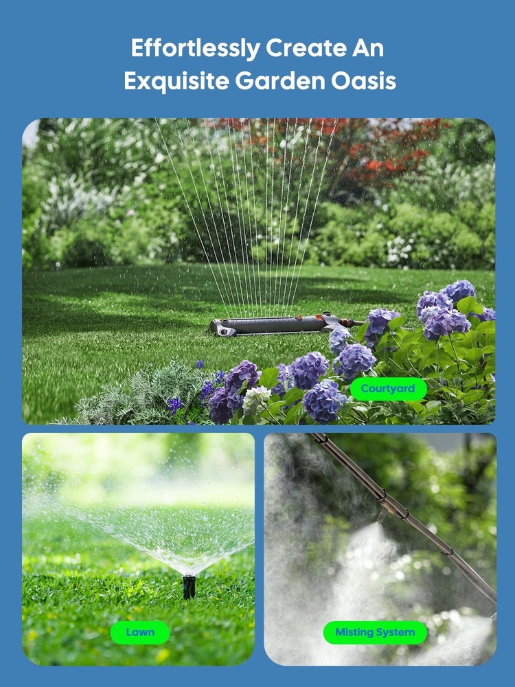 4-Zone Smart Lawn Sprinkler Controller Irrigation System Watering Schedule Timer