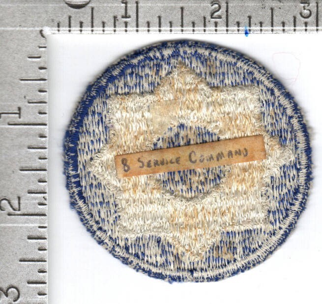 U.S. Army patch (circa 1940s) - 8th Service Command