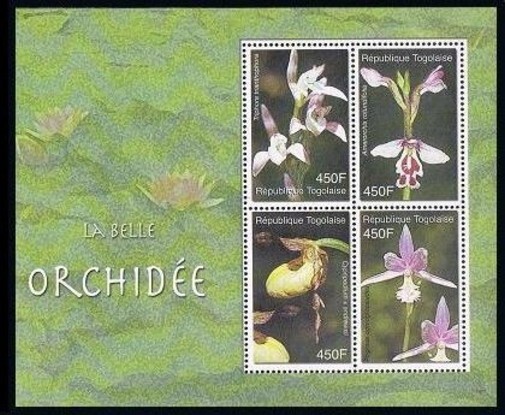 Togo 2046 ad sheet,MNH. Orchids 2006.