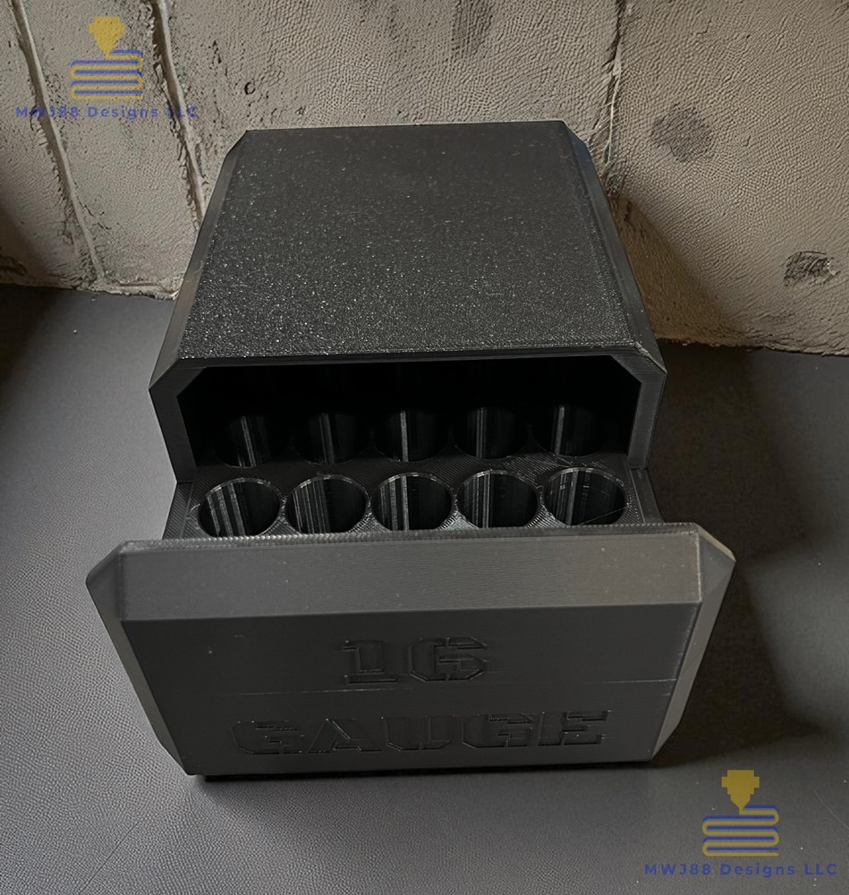 16ga Shotgun Shell Storage Box Case - 25rd Round - Multiple Colors Available!