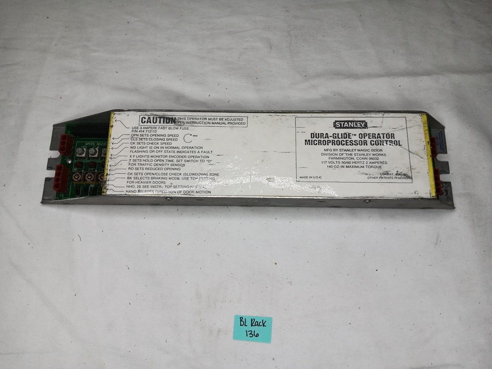 Stanley Duraglide Operator Microprocessor Control