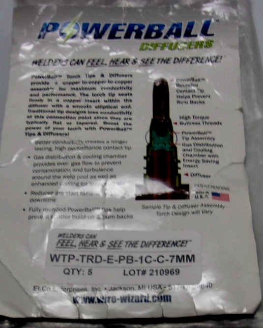 Wire Wizard Welding Replacement Diffuser for Tregaskiss/SKS Thread-on - For 9mm