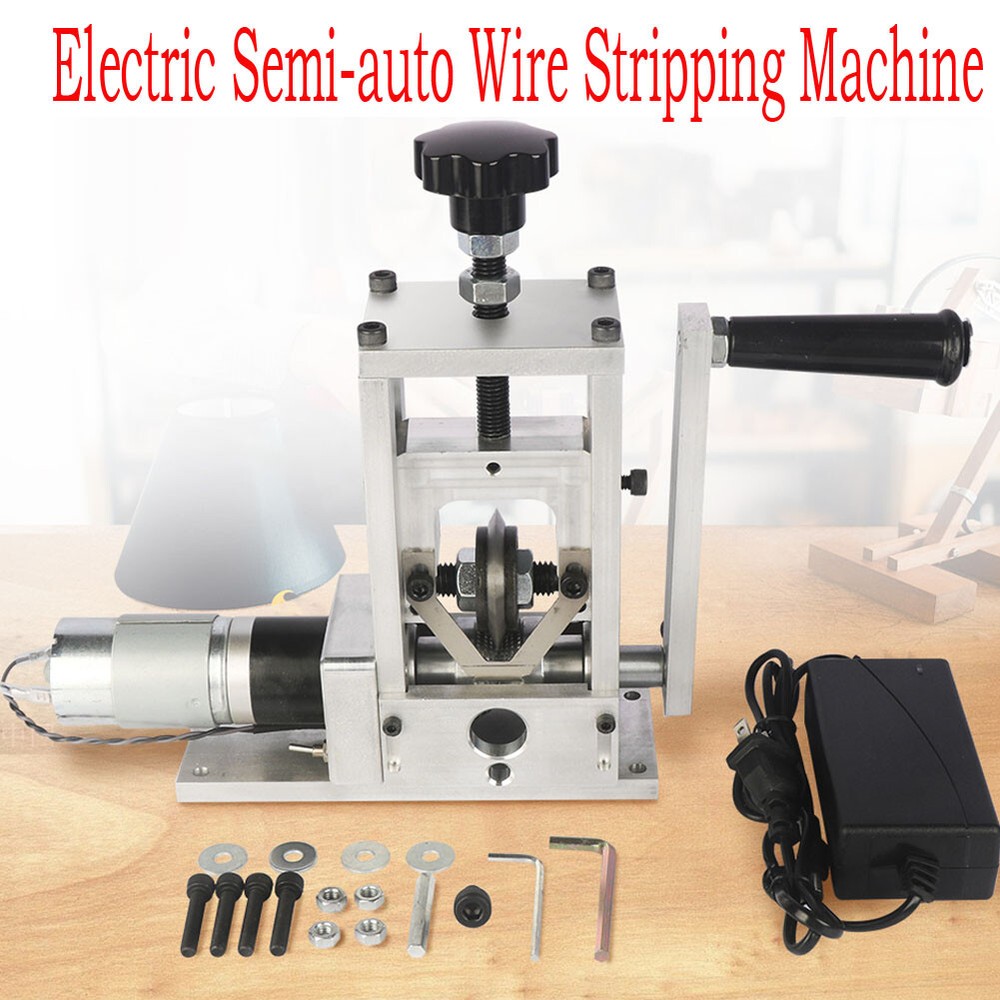 110v Wire Stripper Machine Manual Hand Crank Drill Copper Wire Stripping Machine
