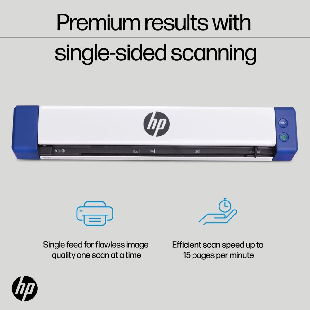 HP USB Document Scanner & Photo Scanner for 1-Sided Sheetfed Digital Scanning