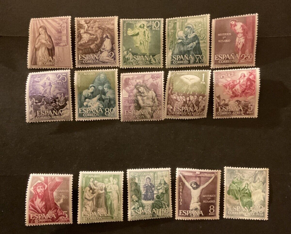 Spain Scott #1140-50 & C171-4 never hinged