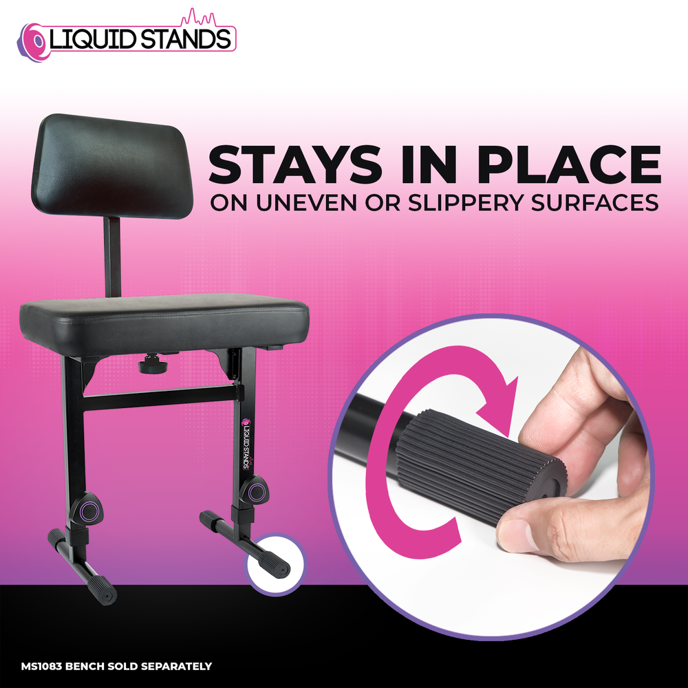 Liquid Stands Adjustable Backrest ONLY for Piano Keyboard Bench MS1083 and MS108