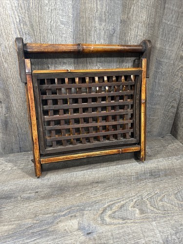 Bamboo Wood Folding Magazine Rack Holder