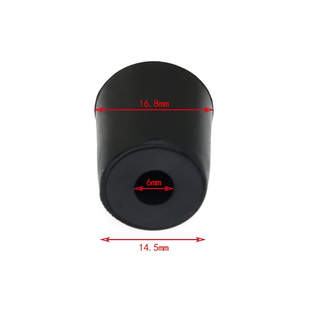 Maxmoral 2PCS Cello Endpin Stopper, Rubber Tip, One Size, black